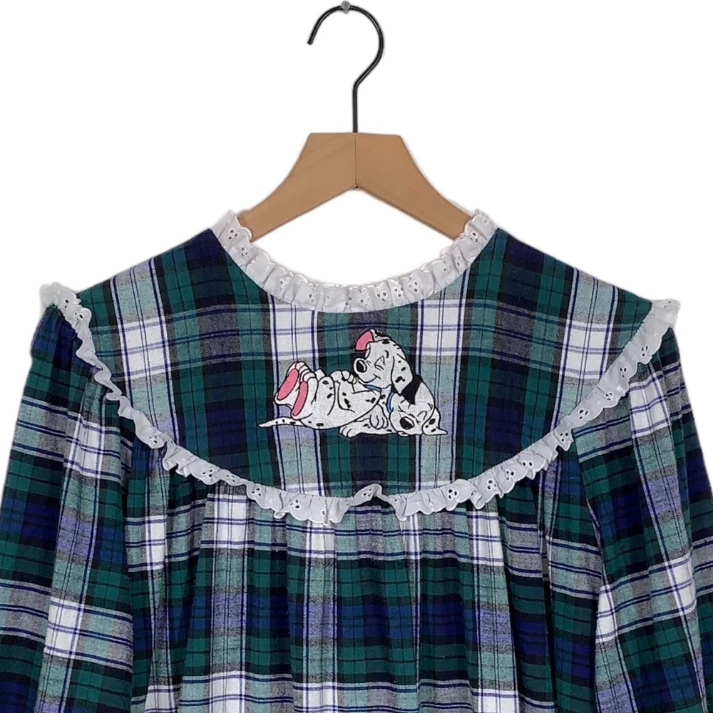 Lanz of Salzburg For Disney Plaid Flannel Nightgown (Christmas Girlhood Holiday)
